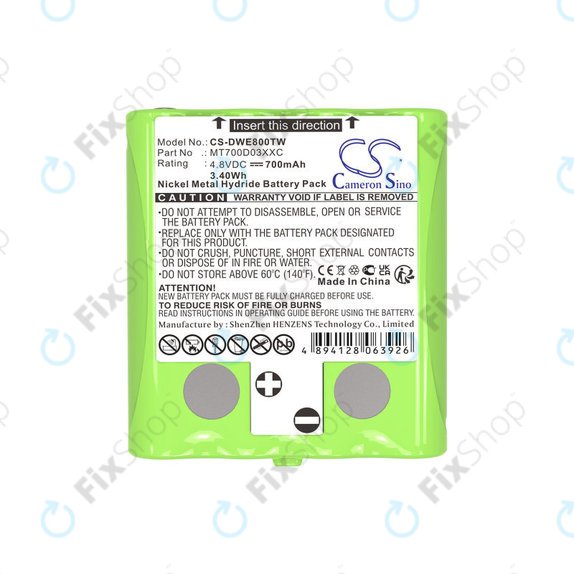 Baterija za Detewe Outdoor Pmr a Simvalley, 700mAh, Ni-MH, 4.8V, MT700D03XXC, HQ