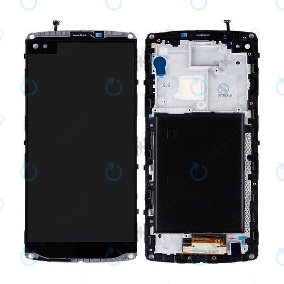 LG V10 H960A - LCD zaslon + steklo na dotik + okvir (Black) TFT