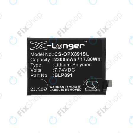 Oppo A52, A72, A92, Find X5 - Baterija BLP891 2300mAh HQ