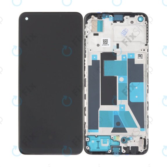 Realme 9 - LCD zaslon + steklo na dotik + okvir (Meteor Black) OLED