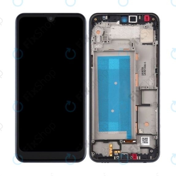 LG Q60 X525 - LCD zaslon + steklo na dotik + okvir (Blue) Single Sim TFT