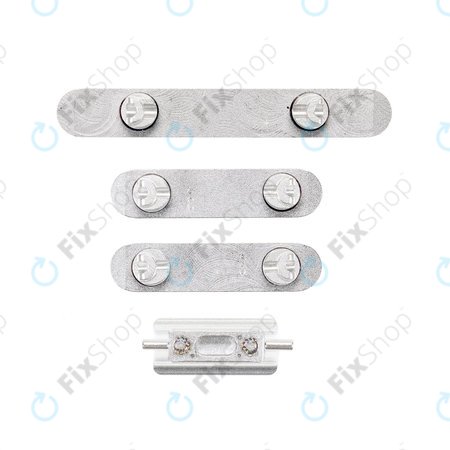 Apple iPhone XS - Set gumbov za glasnost + vklop + tihi način (Silver)