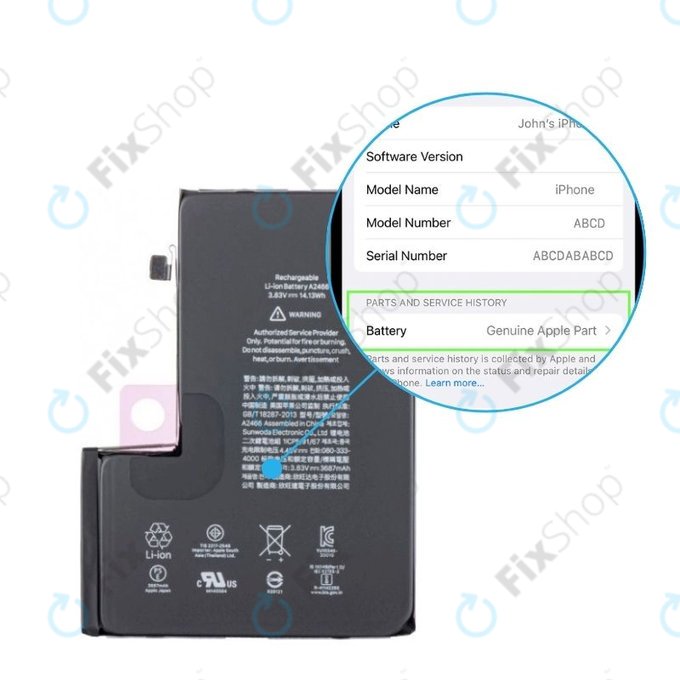 Baterije za iPhone 12 Pro Max | 661-18428 | 3687mAh | Genuine Apple