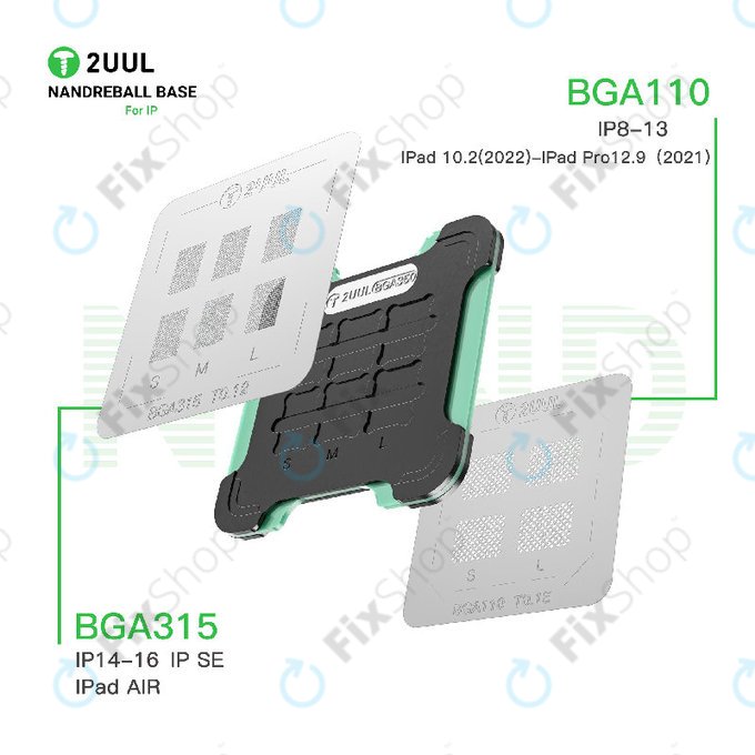 Magnetna podlaga za reballing NAND, dvostranska, 2UUL BH16