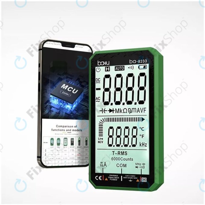 Baku BA-8233 - profesionalni digitalni multimeter z zaslonom na dotik