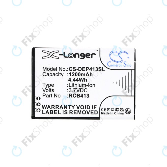 Baterija za Doro Primo 406, 413, 414, 1200mAh, Li-Ion, 3.7 V, RCB413, HQ