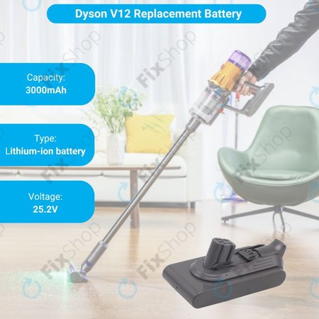Dyson V12 - Baterija 965470-01 Li-Ion 25.2V 3000mAh