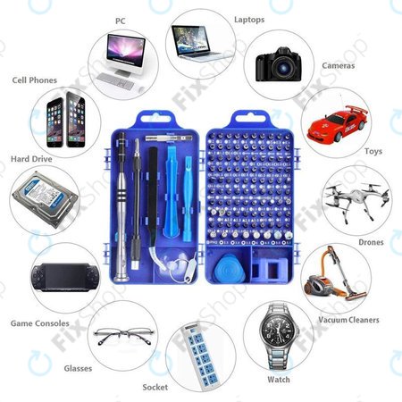 Kingsdun - profesionalni komplet orodij za telefon, osebni računalnik in elektroniko 115 v 1
