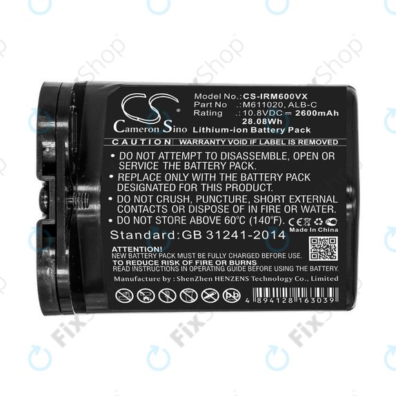 iRobot Braava jet m6 - Baterija ALB-C, M611020 Li-Ion 10.8V 2600mAh HQ