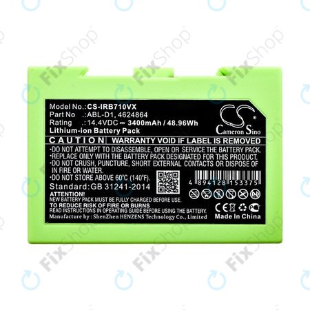 iRobot Roomba e-series, i-series - Baterija ABL-D1, 4624864, ABL-D2 Li-Ion 14.4V 3400mAh HQ