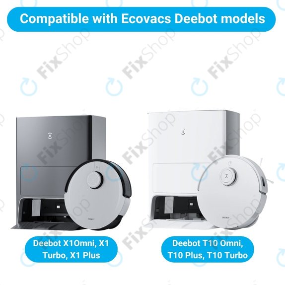 Komplet nadomestnih delov za Ecovacs X1 Omni, T10 (2x Glavna krtača, 4x Filter, 4x Stranska krtača)