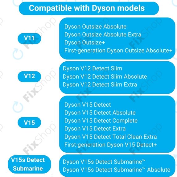 Dyson V11, V12, V15, V15s Detect Submarine - Slim Fluffy Glavna krtača (Mehki Valjček)