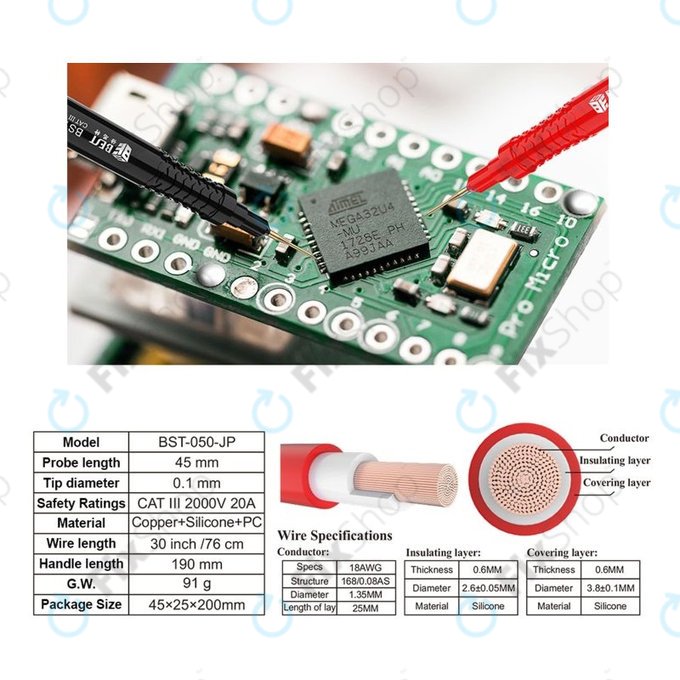 Best BST-050 - Dvojni preskusni kabel za multimeter (superprevodni)