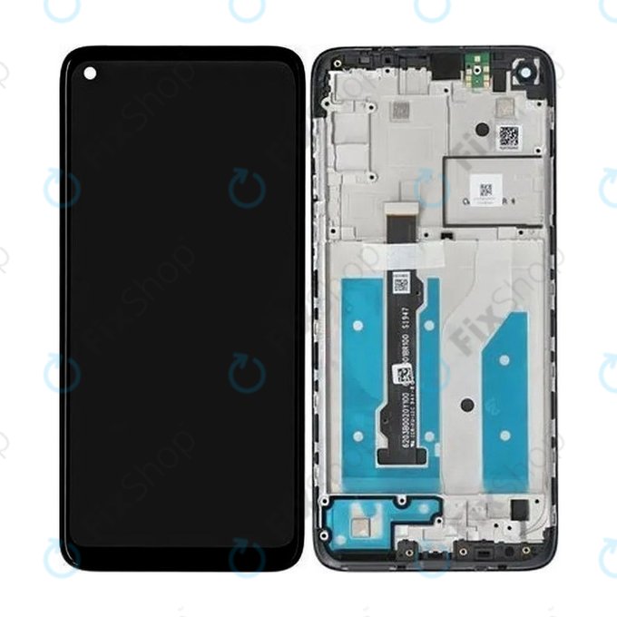 Motorola Moto G8 XT2045 - LCD zaslon + steklo na dotik + okvir (Black) - 5D68C16383 Genuine Service Pack