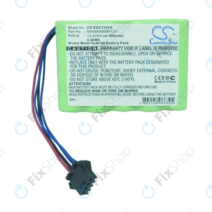 Ecovacs Deebot CR-series - Baterija NR49AA800P12V Ni-MH 12.0V 800mAh HQ