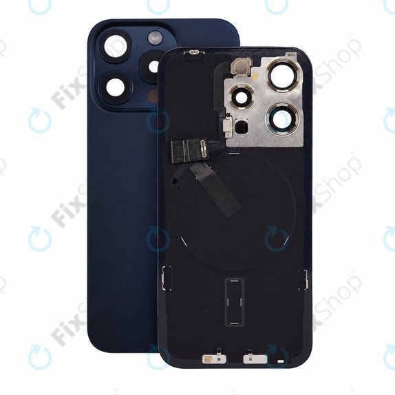 Steklo zadnjega ohišja za iPhone 15 Pro, Blue Titanium, Pulled A