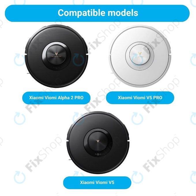 Komplet nadomestnih delov za Xiaomi Viomi Alpha 2 PRO, V5 PRO, V5 (2x Glavni krtači, 4x Filtri, 4x Stranski krtači)