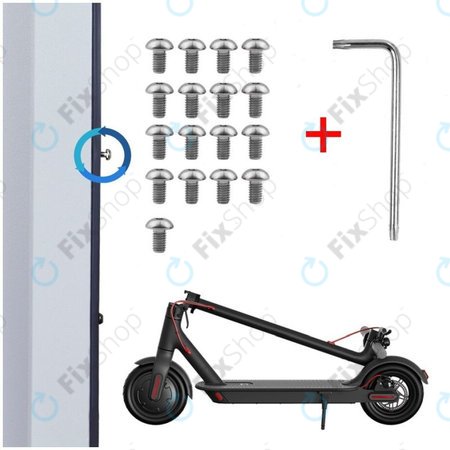 Xiaomi Mi Electric Scooter 1S, 2 M365, Essential, Pro, Pro 2 - Vijaki za spodnji pokrov baterije - navoj M3 (17 kosov)