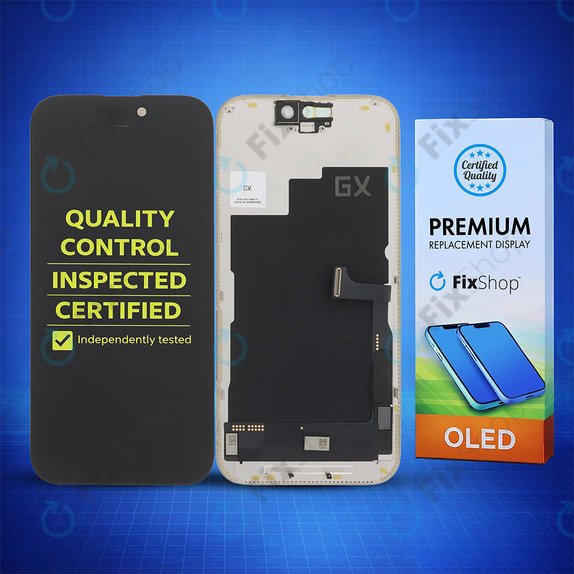 Apple iPhone 15 Pro - LCD zaslon + steklo na dotik + okvir Hard OLED FixPremium