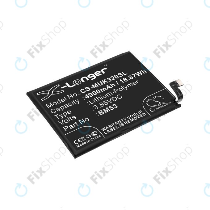Baterija za Xiaomi Mi 10T 5G M2007J3SY, 4900mAh, Li-Pol, 3.85 V, BM53, HQ