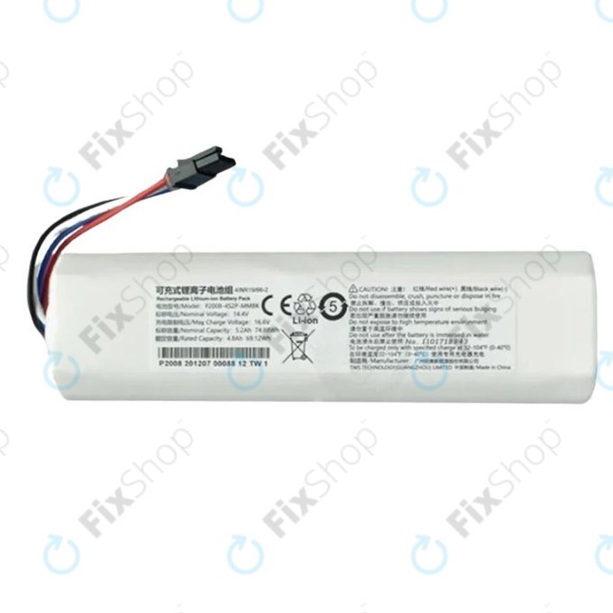 Xiaomi Mi Robot Vacuum Mop (Mijia 1C), Essential (Mijia G1) - Baterija 4INR19/66 Li-Ion 14.4V 5200mAh