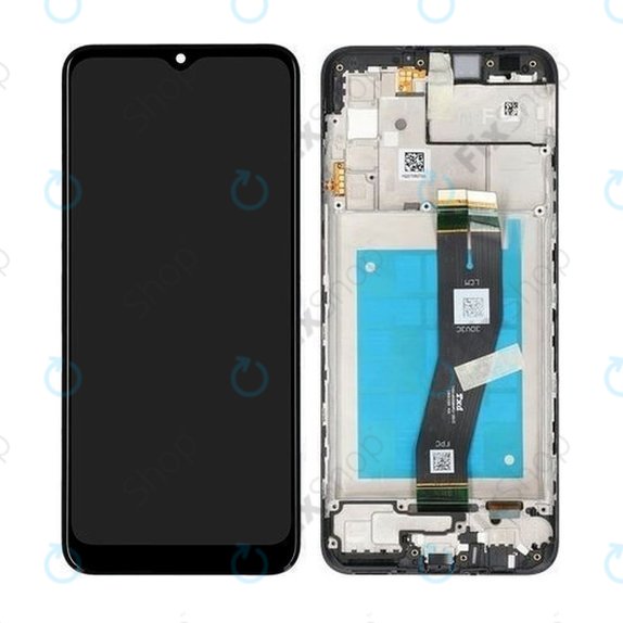 Samsung Galaxy A02s A026F - LCD zaslon + steklo na dotik + okvir (Black) - GH81-20181A Genuine Service Pack