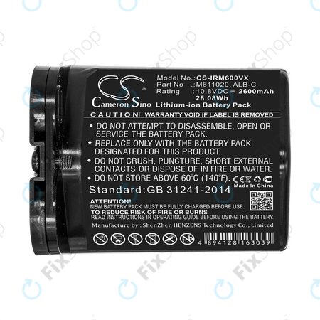 iRobot Braava jet m6 - Baterija ALB-C, M611020 Li-Ion 10.8V 2600mAh HQ