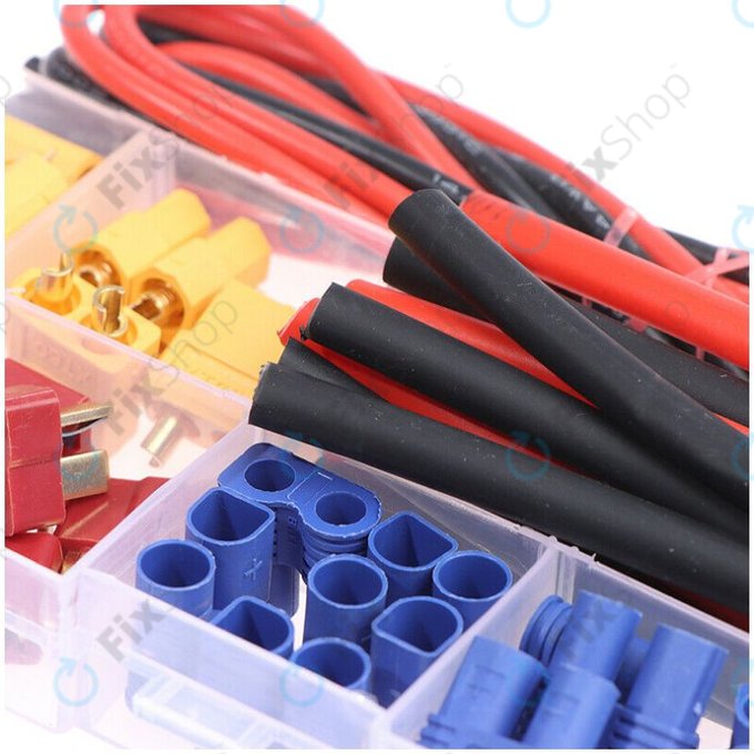 Amass - Nastavitev priključkov za baterije (T-vtič, EC3, XT60, silikonska žica in toplotno krčenje)