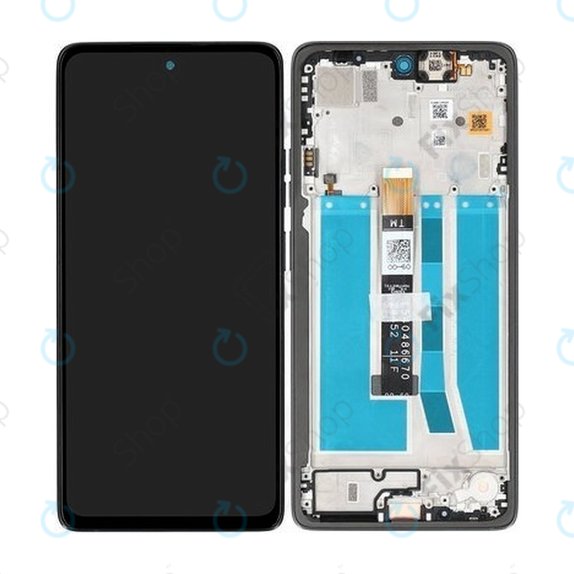Motorola Moto G75 5G - LCD zaslon + steklo na dotik + okvir (Charcoal Grey) - 5D68C29066 Genuine Service Pack