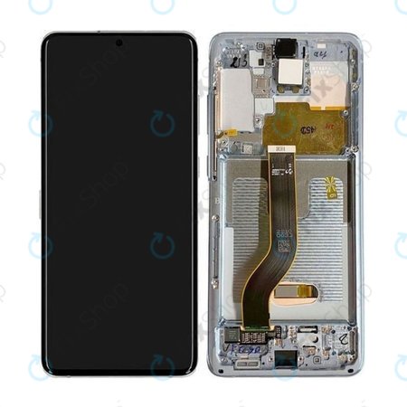 Samsung Galaxy S20 Plus G985F - LCD zaslon + steklo na dotik + okvir (Cloud White) - GH82-22134B, GH82-22145B Genuine Service Pack