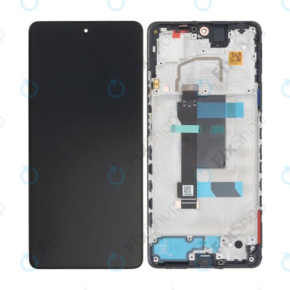 Xiaomi Poco X5 Pro - LCD zaslon + steklo na dotik + okvir (Astral Black) TFT