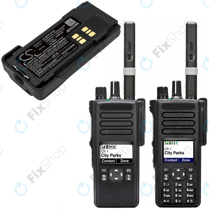 Baterija za Motorola DP2600, 4000, 4600, 4800, XPR3000, XPR3300, 3350mAh, Li-Ion, 7.4V, PMNN4409, HQ