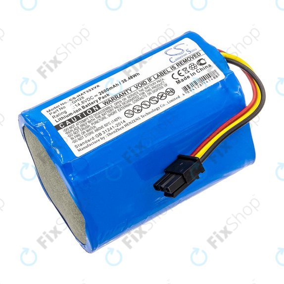 Baterija za Fomt R620c, Haier T322, J300s, Liectroux DH860, TCL S15, Tomefon, 2600mAh, Li-Ion, 14.8V, GH28, HQ