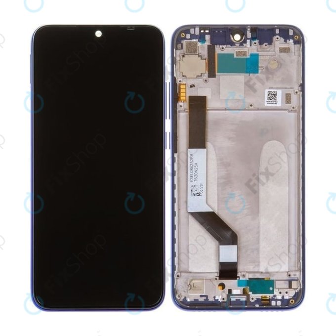 Xiaomi Redmi Note 7 - LCD zaslon + steklo na dotik + okvir (Neptune Blue) - 5610100140C7, 561010020033, 561010034033 Genuine Service Pack