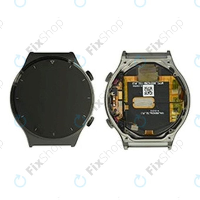Huawei Watch GT 2 Pro Vidar-B19 - LCD zaslon + steklo na dotik + okvir (Night Black) - 02353VUA Genuine Service Pack