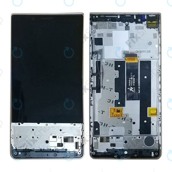 Blackberry Key2 LE - LCD zaslon + steklo na dotik + okvir (Black) TFT