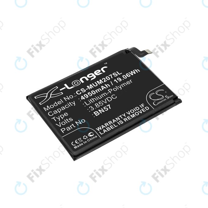 Baterija za Xiaomi Poco X3 NFC M2107J20CG, 4950mAh, Li-Pol, 3.85 V, BN57, HQ