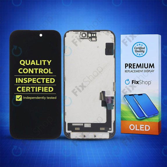 Apple iPhone 15 - LCD zaslon + steklo na dotik + okvir Soft OLED FixPremium