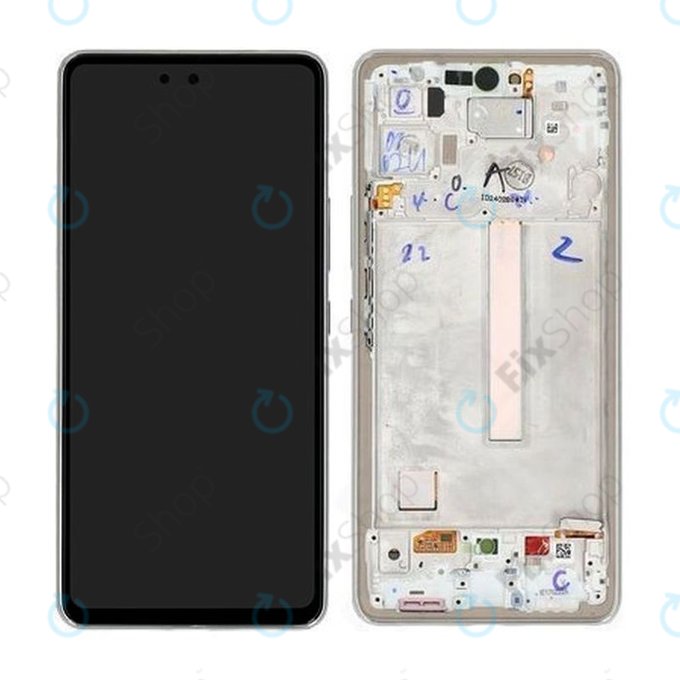 Samsung Galaxy A53 5G A536B - LCD zaslon + steklo na dotik + okvir (Awesome White) - GH82-28024B, GH82-28025B Genuine Service Pack