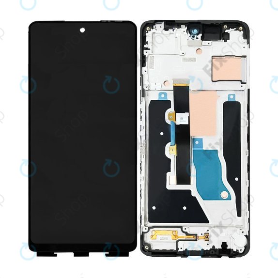 Infinix Note 30 VIP - LCD zaslon + steklo na dotik + okvir (Magic Black) TFT
