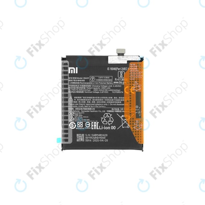 Xiaomi Mi 10 Lite M2002J9G - Baterija BM4R 4160mAh - 460200001C5Z Genuine Service Pack