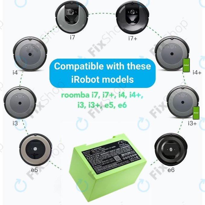 iRobot Roomba e-series, i-series - Baterija ABL-D1, 4624864, ABL-D2 Li-Ion 14.4V 2600mAh HQ