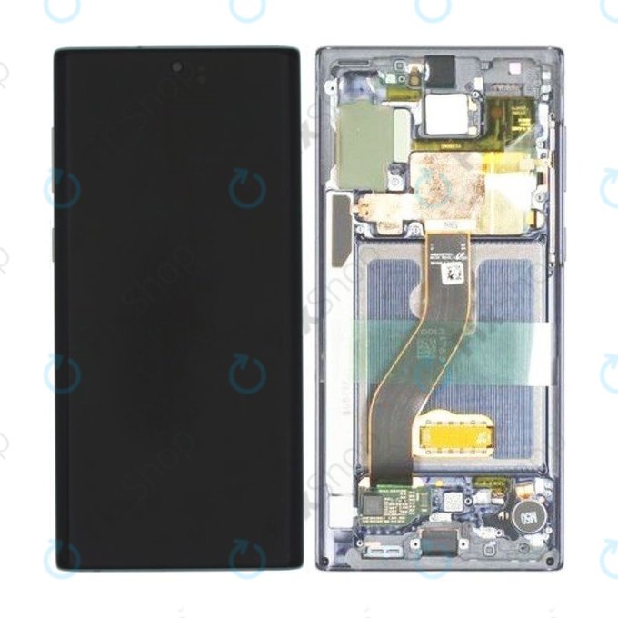 Samsung Galaxy Note 10 - LCD zaslon + steklo na dotik + okvir (Aura Glow) - GH82-20817C, GH82-20818C Genuine Service Pack