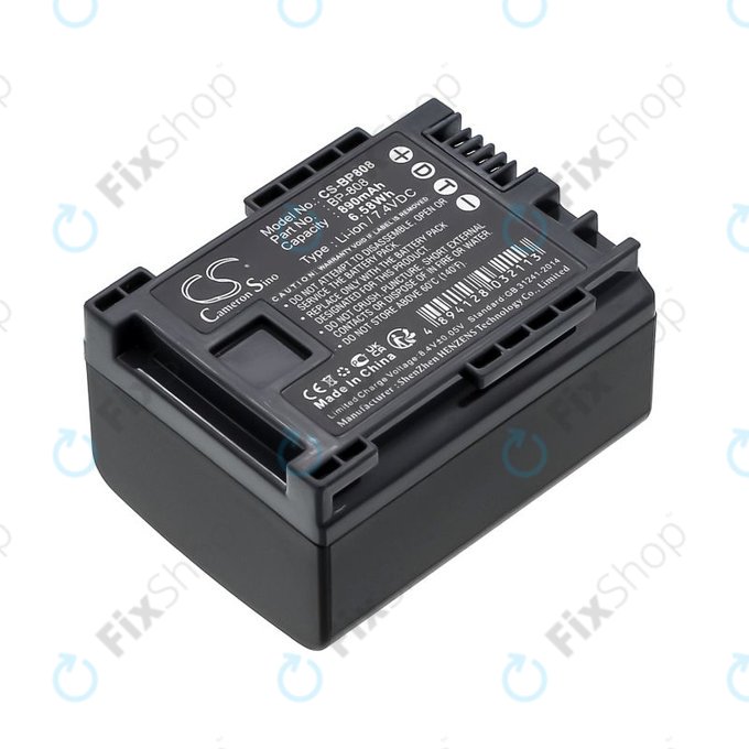 Baterija za Canon FS10, FS11, FS100, 890mAh, Li-Ion, 7.4V, BP-808, HQ
