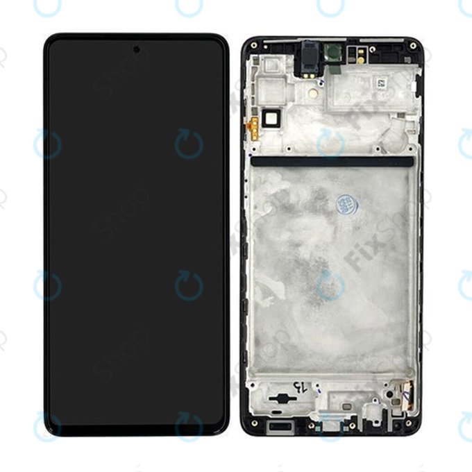Samsung Galaxy M53 5G M536B - LCD zaslon + steklo na dotik + okvir (Black) - GH82-28812A, GH82-28895A Genuine Service Pack