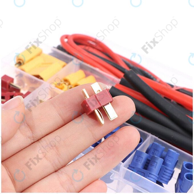 Amass - Nastavitev priključkov za baterije (T-vtič, EC3, XT60, silikonska žica in toplotno krčenje)