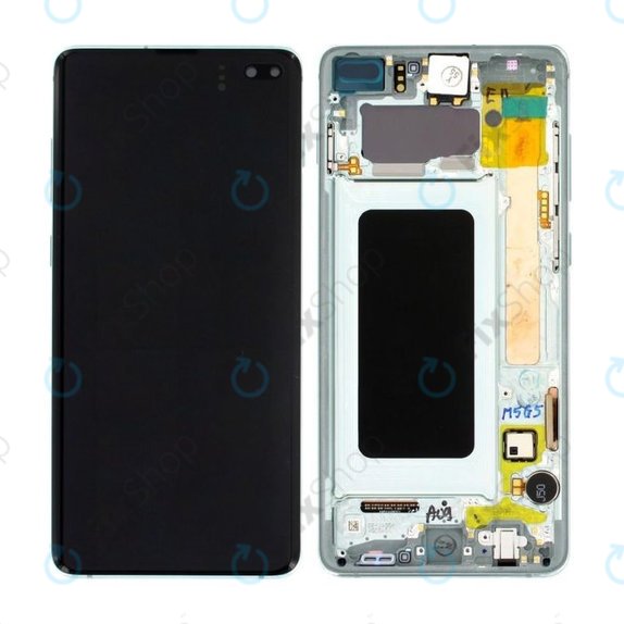 Samsung Galaxy S10 Plus G975F - LCD zaslon + steklo na dotik + okvir (Prism Green) - GH82-18849E, GH82-18834E, GH82-18857E Genuine Service Pack