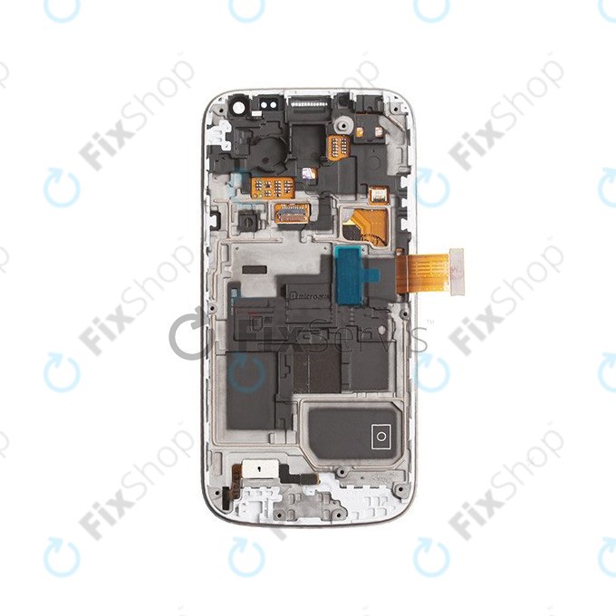 Samsung Galaxy S4 Mini i9195 - LCD zaslon + steklo na dotik + okvir (White Frost) - GH97-14766B Genuine Service Pack