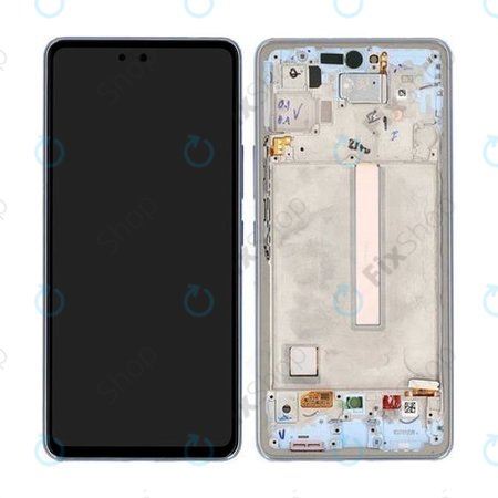 Samsung Galaxy A53 5G A536B - LCD zaslon + steklo na dotik + okvir (Awesome Blue) - GH82-28024C, GH82-28025C Genuine Service Pack