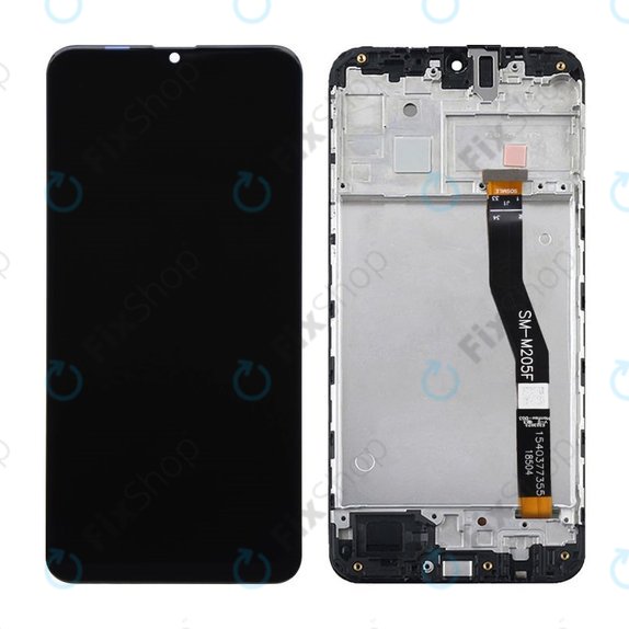 Samsung Galaxy M20 M205F - LCD zaslon + steklo na dotik + okvir (Black) TFT